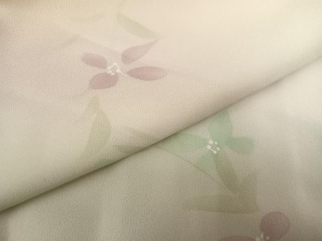 平和屋着物●長襦袢　袷　草花文　暈し染め　正絹　逸品　AABE8121ph