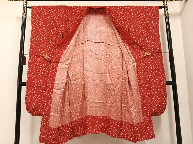 平和屋着物●ファッションデザイナー 花井幸子　振袖用長襦袢　無双仕立て　小花文　半衿刺繍　正絹　逸品　未使用　AABE8131ph