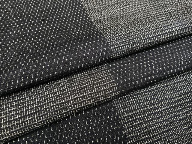 平和屋着物●上質な紬　80亀甲　市松文　正絹　逸品　AABE8144ph