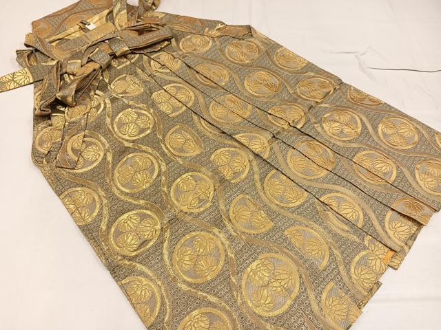 平和屋着物●男性　馬乗り袴　金襴袴　金糸　AABE8148ph