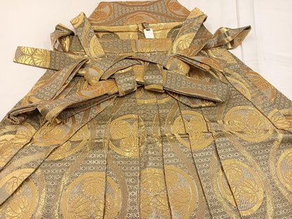 平和屋着物●男性　馬乗り袴　金襴袴　金糸　AABE8148ph