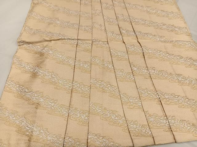 平和屋着物●男性　馬乗り袴　金襴袴　舞葉文　金糸　正絹　逸品　AABE8151ph