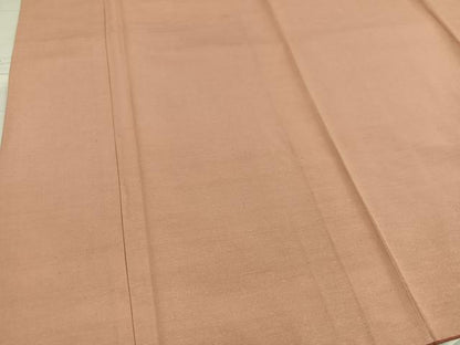平和屋着物●上質な紬　色無地　赤香色　正絹　逸品　AABE8154ph