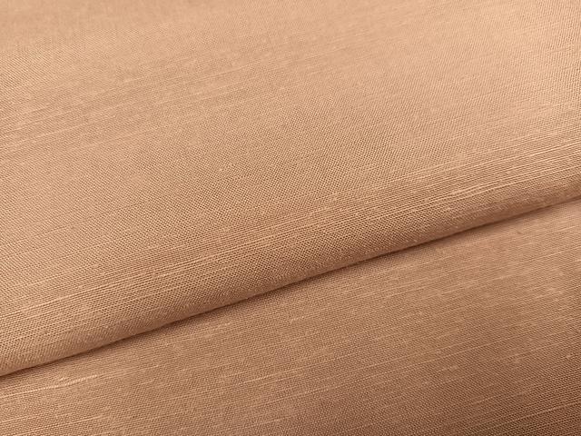 平和屋着物●上質な紬　色無地　赤香色　正絹　逸品　AABE8154ph