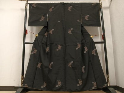平和屋着物●上質な紬　成り物　正絹　逸品　AABE8155ph