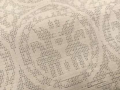 平和屋着物●結城紬　80亀甲　朱雀丸文　正絹　逸品　AABE8158ph