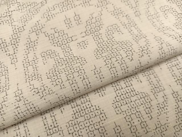 平和屋着物●結城紬　80亀甲　朱雀丸文　正絹　逸品　AABE8158ph
