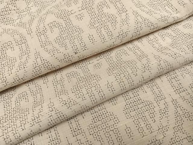平和屋着物●結城紬　80亀甲　朱雀丸文　正絹　逸品　AABE8158ph