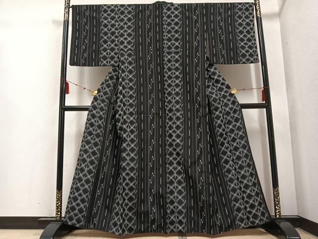 平和屋着物●上質な紬　間道　正絹　逸品　AABE8160ph