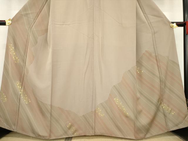 平和屋着物●訪問着　銀杏　イチョウ　金彩　正絹　逸品　AABE8166ck
