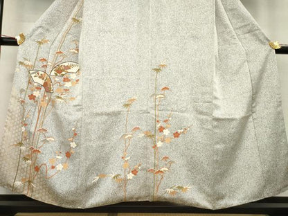 平和屋着物▼訪問着　地紙花文　正絹　逸品　AABE8168ck