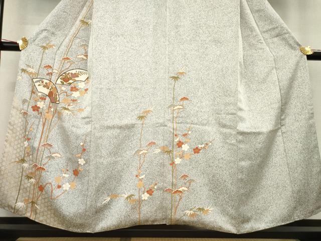 平和屋着物▼訪問着　地紙花文　正絹　逸品　AABE8168ck