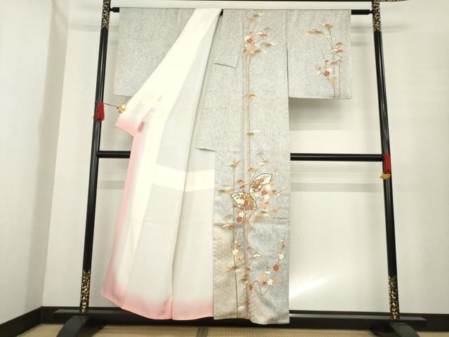 平和屋着物▼訪問着　地紙花文　正絹　逸品　AABE8168ck