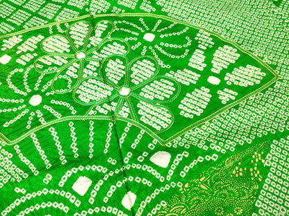 平和屋着物●豪華振袖　総絞り　駒刺繍　扇面花文　金彩　正絹　逸品　AABE8176ck