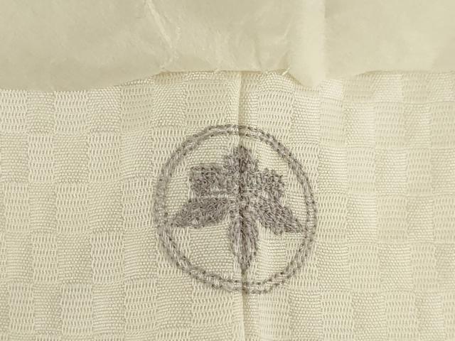 平和屋着物●訪問着　刺繍　市松草花文　丹後ちりめん　金彩　反端付き　正絹　逸品　未使用　AABE8202ck 平和屋着物○訪問着 刺繍 市松草花文 丹後ちりめん 金彩 反端付き