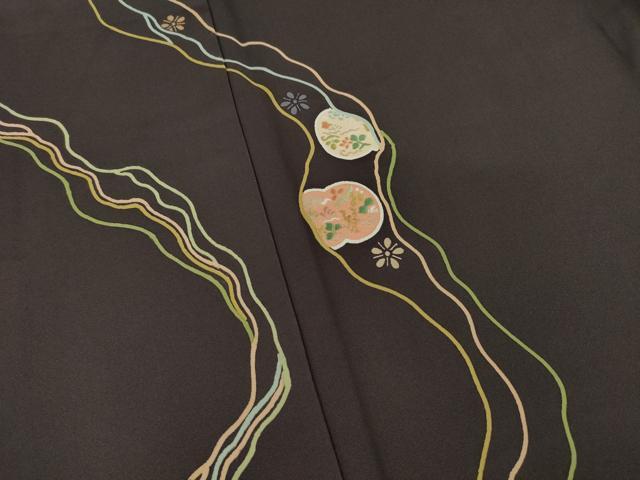 平和屋着物●訪問着　刺繍　道長花丸文　暈し染め　正絹　逸品　AABE8205ck 平和屋着物○訪問着 刺繍 道長花丸文 暈し染め 正絹 逸品 AABE8205ckの