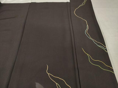 平和屋着物●訪問着　刺繍　道長花丸文　暈し染め　正絹　逸品　AABE8205ck