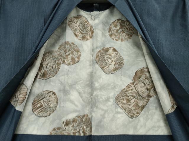 平和屋着物●男性　本場村山大島紬　アンサンブル　亀甲絣　正絹　逸品　AABE8213ck