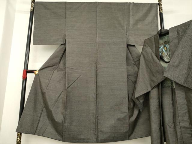 平和屋着物●男性　本場大島紬　アンサンブル　亀甲絣　正絹　逸品　AABE8214ck