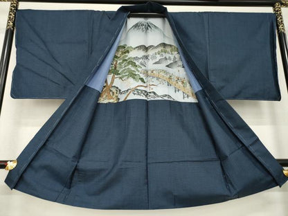 平和屋着物●男性　本場大島紬　アンサンブル　100亀甲　総詰め　正絹　逸品　未使用　AABE8217ck