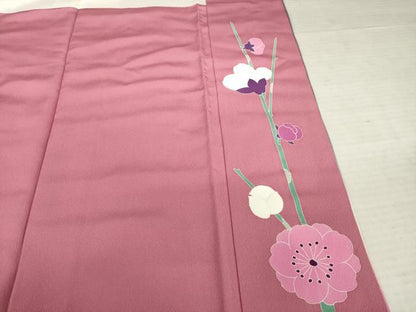 平和屋着物●豪華振袖　草花文　暈し染め　金彩　正絹　逸品　AABE8218ck