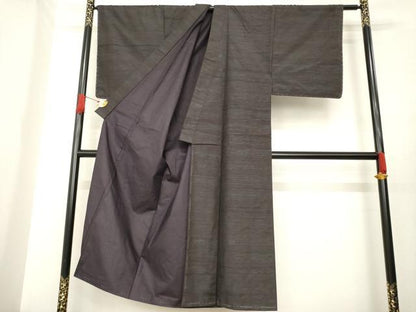 平和屋着物●男性　紬　アンサンブル　霞文　正絹　逸品　未使用　AABE8219ck