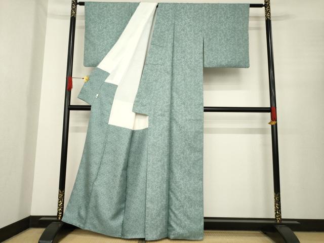 平和屋着物○紋屋井関 御寮織 お召 桐竹鳳凰文 豆がら茶色