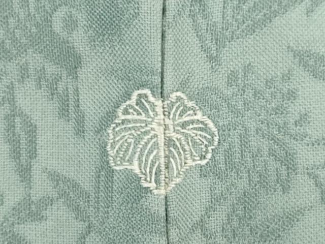 平和屋着物●紋屋井関　御寮織　お召　桐竹鳳凰文　豆がら茶色　正絹　逸品　AABE8221ck 平和屋着物○紋屋井関 御寮織 お召 桐竹鳳凰文 豆がら茶色
