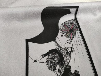 平和屋着物●現代の憂氣世絵師　米倉斉加年　訪問着　犬神博士　正絹　逸品　AABE8226ck