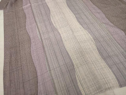 平和屋着物●長襦袢　袷　よろけ間道　正絹　逸品　AABE8231ck
