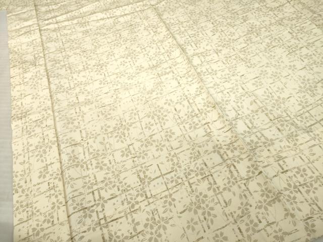 平和屋着物○長襦袢 無双仕立て 本場奄美大島泥染 赤塚花穂作 桜
