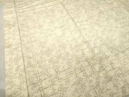 平和屋着物●長襦袢　無双仕立て　本場奄美大島泥染　赤塚花穂作　桜格子　証紙付き　正絹　逸品　AABE8232ck