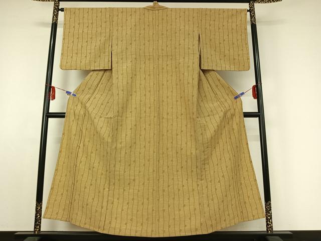 平和屋着物▽小紋　単衣　唐草文　洗える着物　AABE8322jh