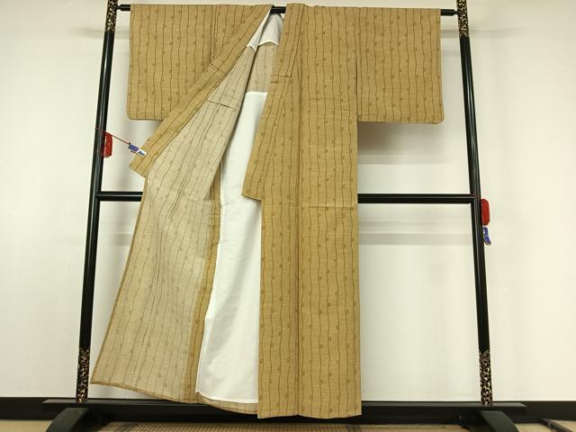 平和屋着物▽小紋　単衣　唐草文　洗える着物　AABE8322jh