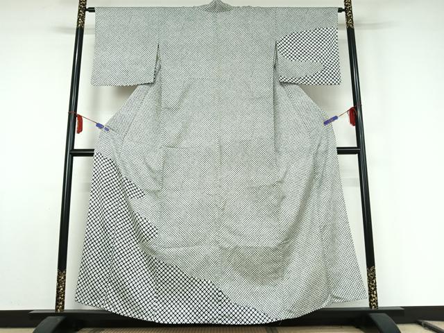平和屋着物▽訪問着 単衣 鹿の子文 洗える着物 AABE8325jh