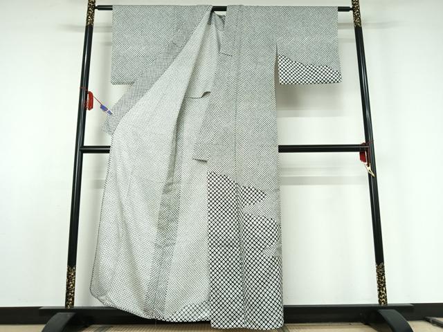 平和屋着物▽訪問着 単衣 鹿の子文 洗える着物 AABE8325jh