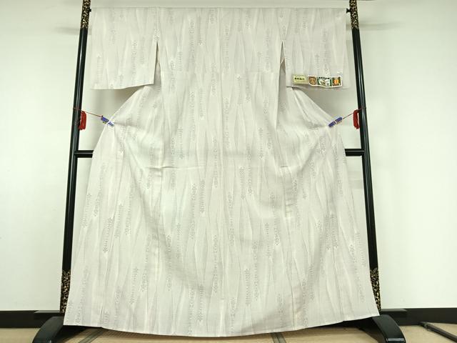 平和屋着物▽本塩沢 単衣 立涌花文 そごう扱い 証紙付き 正絹 逸品 AABE8329jh
