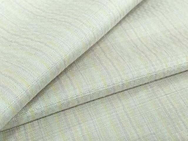 平和屋着物▽上質な紬 単衣 市松綾織 縞 正絹 逸品 AABE8331jh