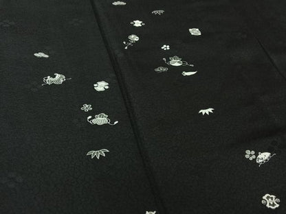平和屋着物▽訪問着 単衣 宝尽くし文 正絹 逸品 AABE8334jh