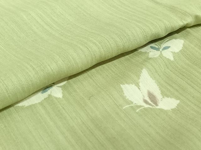 平和屋着物▽小紋 単衣 舞蝶文 洗える着物 AABE8336jh