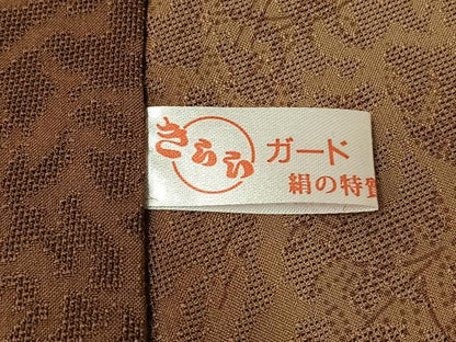 平和屋着物▽道中着 スリーシーズン 春夏秋 塵除け 草花文 正絹 逸品 AABE8337jh