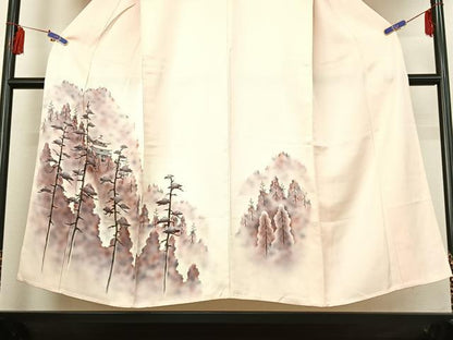 平和屋着物▽訪問着 単衣 風景文 暈し染め 正絹 逸品 AABE8348jh