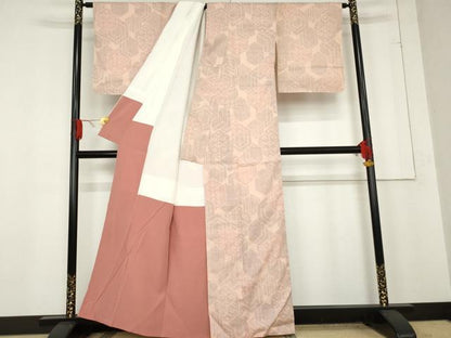 平和屋着物●本場結城紬　重要無形文化財　80亀甲　亀甲重ね文　証紙付き　正絹　逸品　AABE8526cs