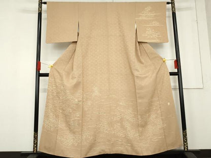 平和屋着物●訪問着　作家物　浜松風景文　正絹　逸品　AABE8532cs