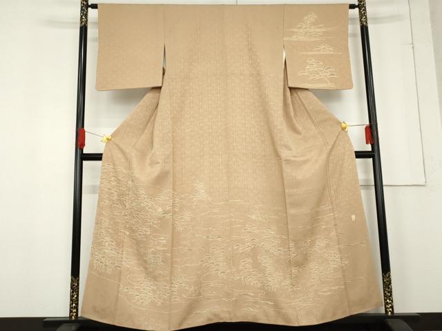 平和屋着物●訪問着　作家物　浜松風景文　正絹　逸品　AABE8532cs