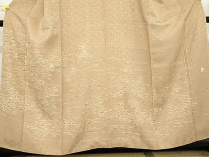 平和屋着物●訪問着　作家物　浜松風景文　正絹　逸品　AABE8532cs