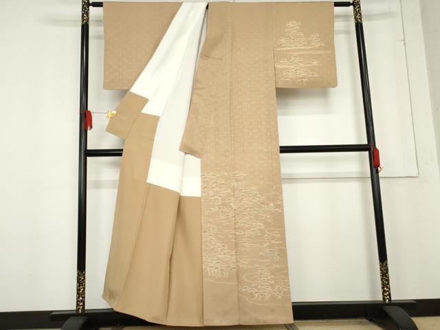 平和屋着物●訪問着　作家物　浜松風景文　正絹　逸品　AABE8532cs