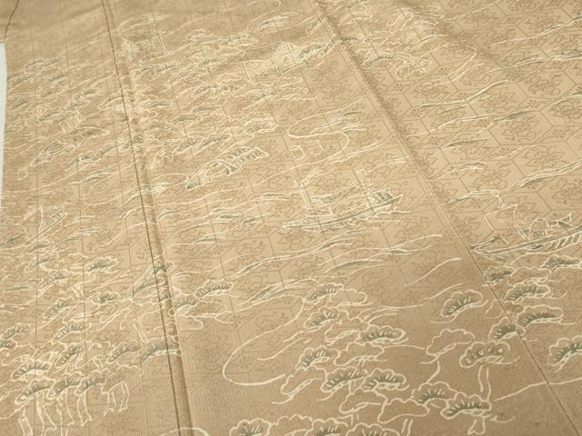 平和屋着物●訪問着　作家物　浜松風景文　正絹　逸品　AABE8532cs