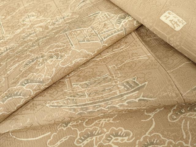 平和屋着物●訪問着　作家物　浜松風景文　正絹　逸品　AABE8532cs