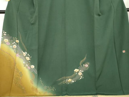 平和屋着物●吉乃一廉　幻の辻が花　訪問着　絞り　辻が花　暈し染め　金彩　正絹　逸品　AABE8535cs